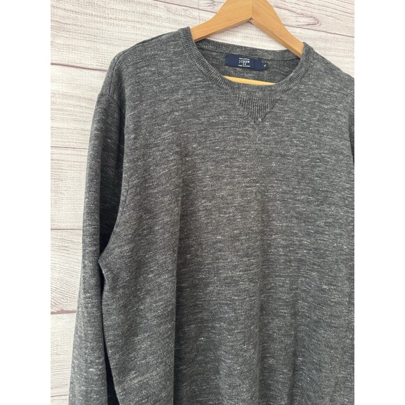 J CREW Sweater Men's Pullover Crew neck 100% Cotton Long Sleeve Size XL Gray - Picture 5 of 8
